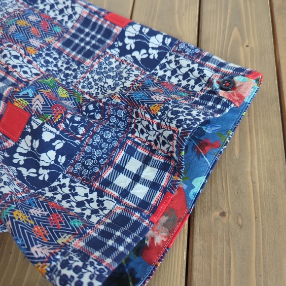 7 Downie St. Colourful Short Sleeve Clarkson Button Down Shirt SZ 8/3XL - Picture 10 of 13